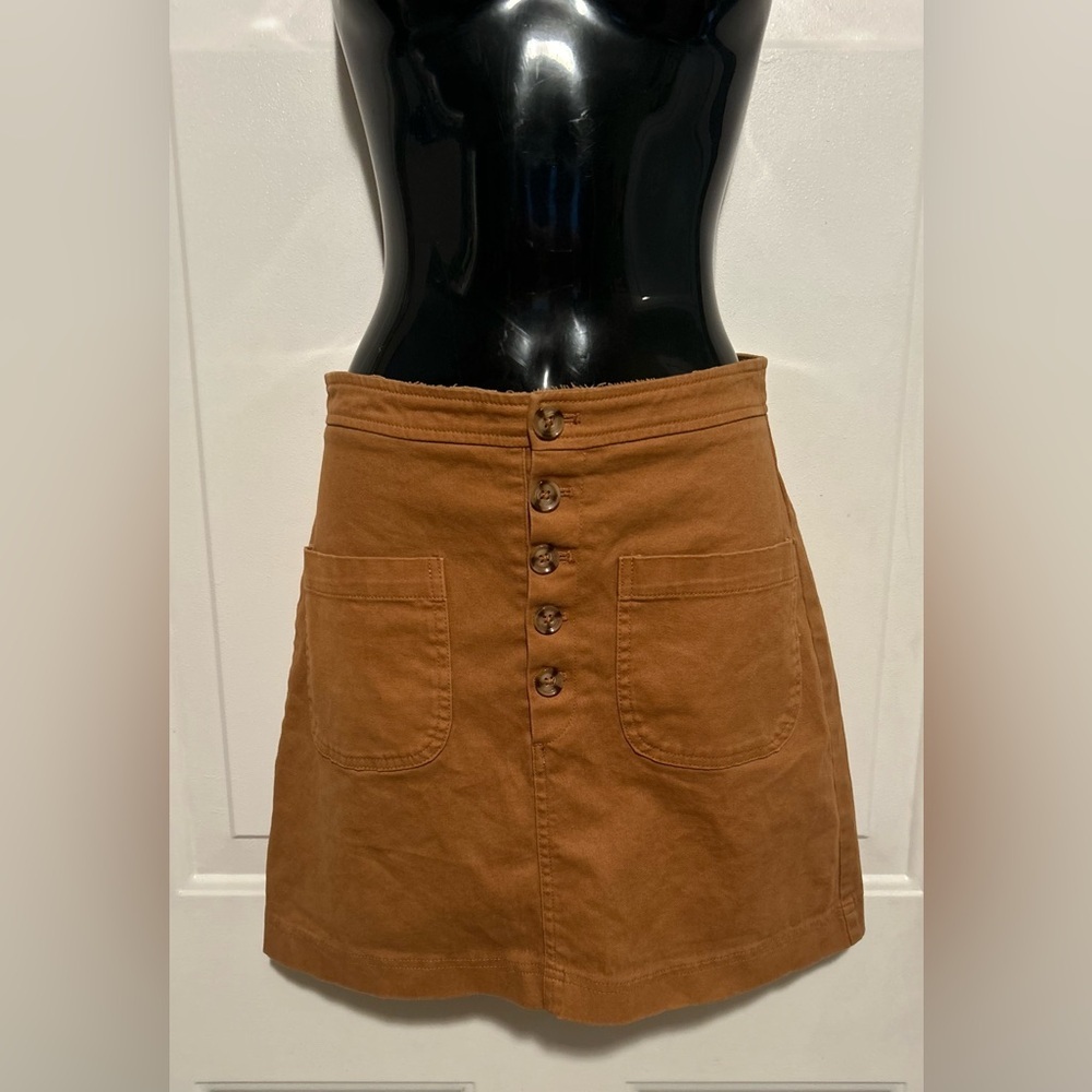 Forever 21  Button Down Skirt‎ With Pockets In Front Size Small
